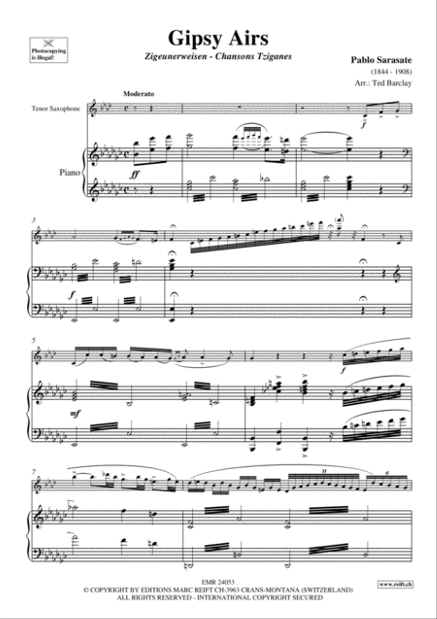 Gipsy Airs Tenor Saxophone scores gallery preview page 3