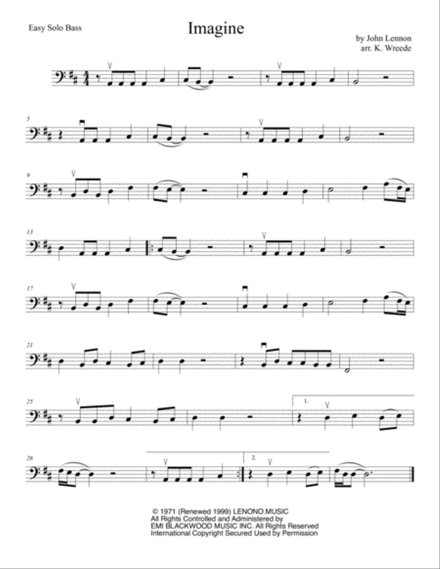 Imagine Double Bass scores gallery preview page 1