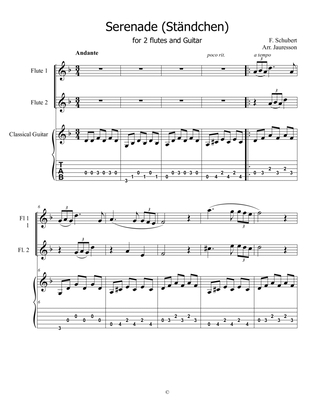 Serenade - Ständchen - ( 2 flutes)