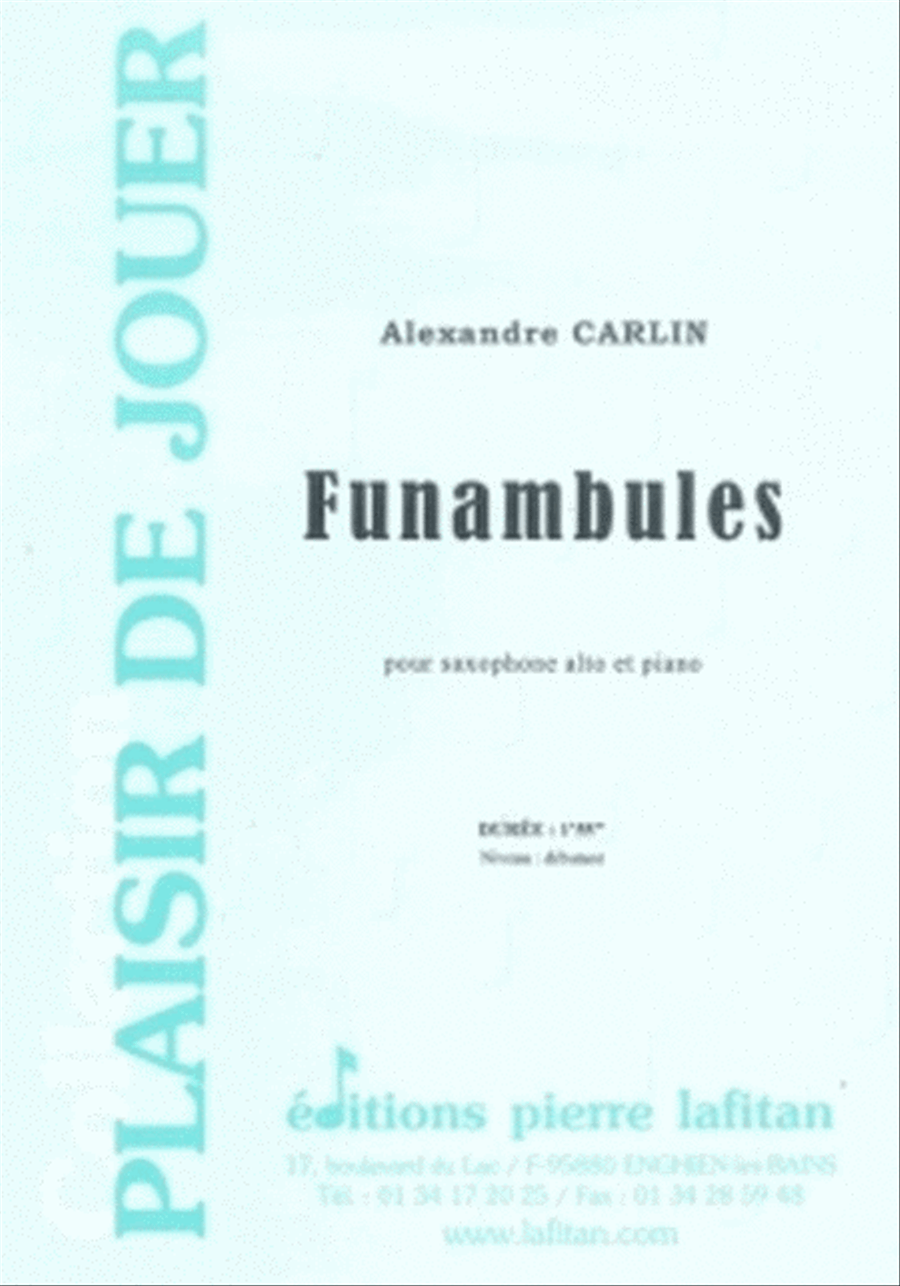 Funambules Alto Saxophone scores gallery preview page 1