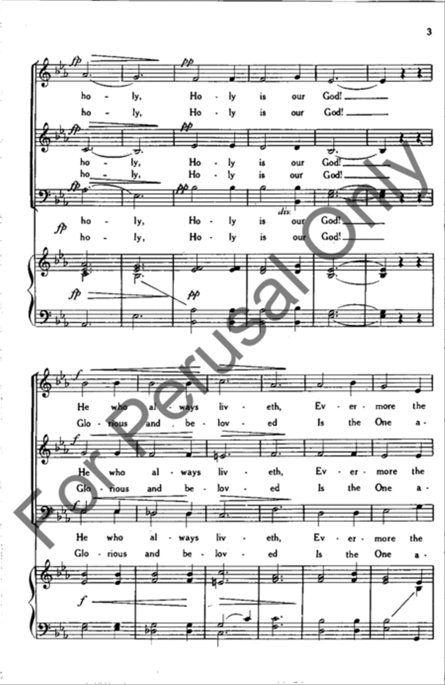 Sanctus (Holy is the Lord) 3-Part scores gallery preview page 3