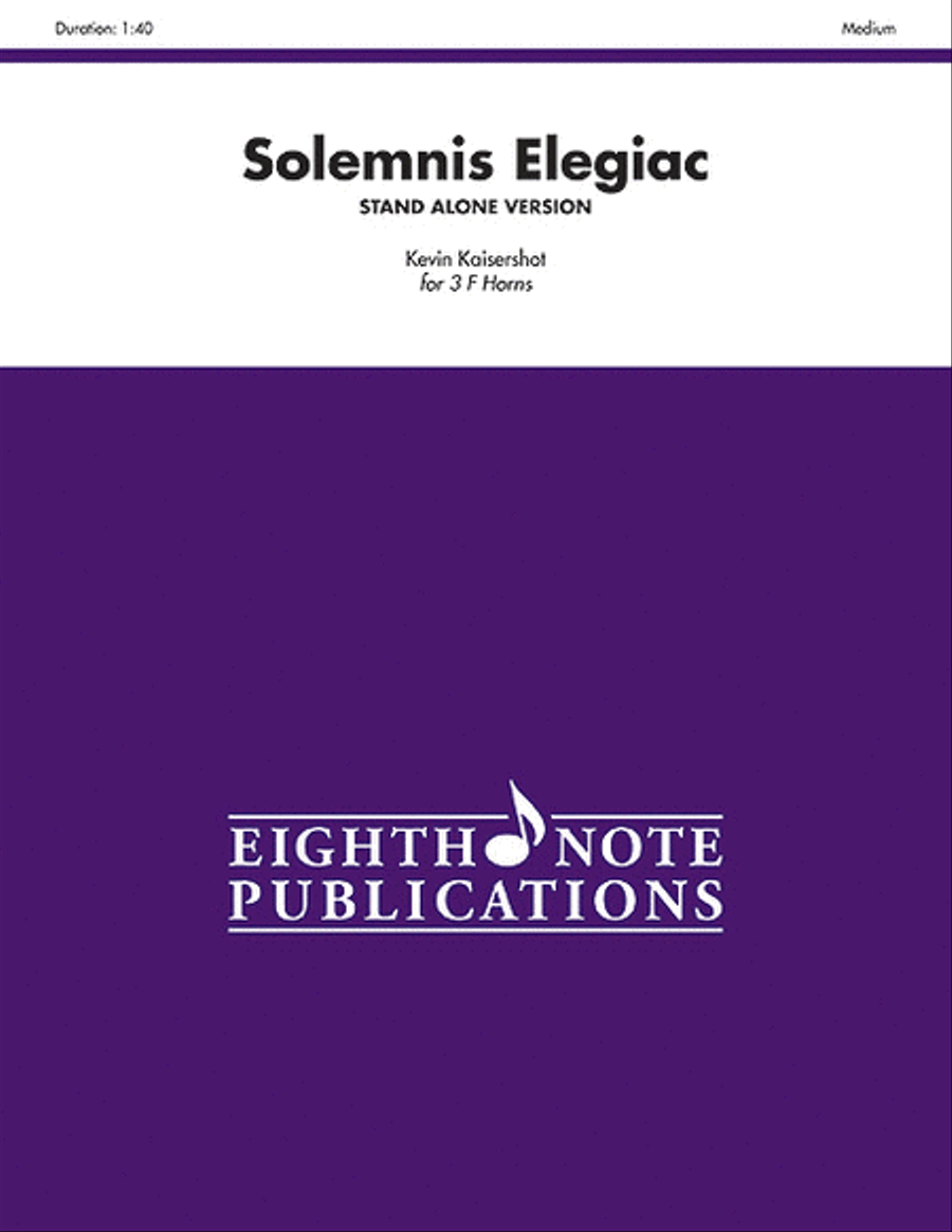 Solemnis Elegiac (stand alone version) Brass Trio scores gallery preview page 1