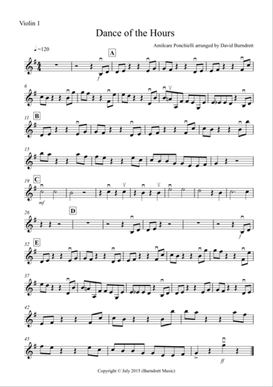 Dance of the Hours for String Orchestra String Orchestra scores gallery preview page 6