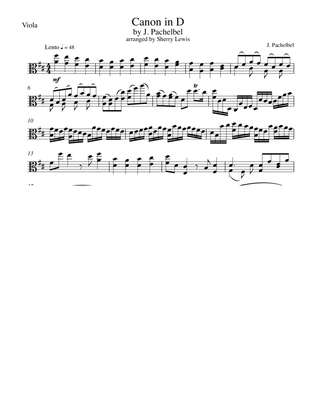 Canon in D for Viola Solo