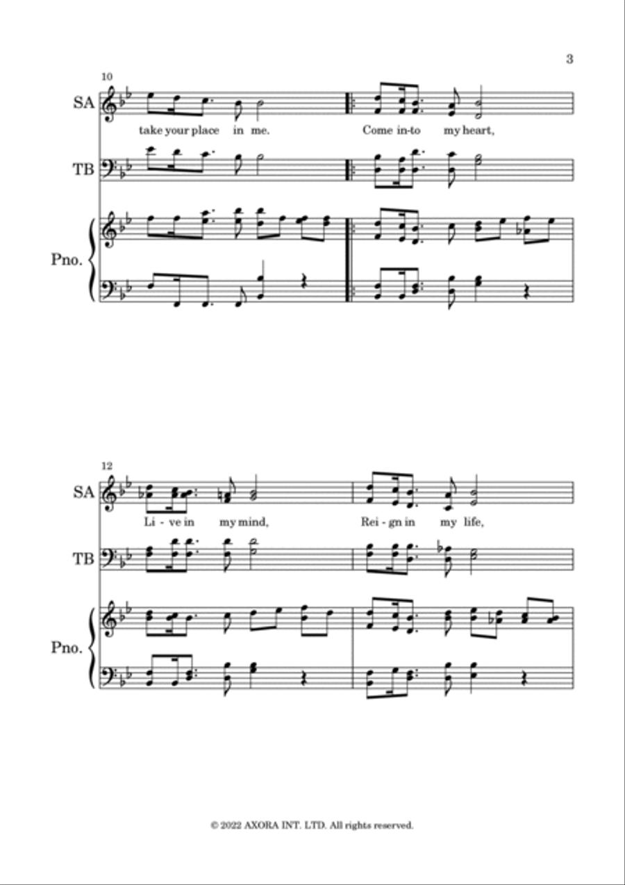 Come Into My Heart Come Into My Heart Voice scores gallery preview page 3