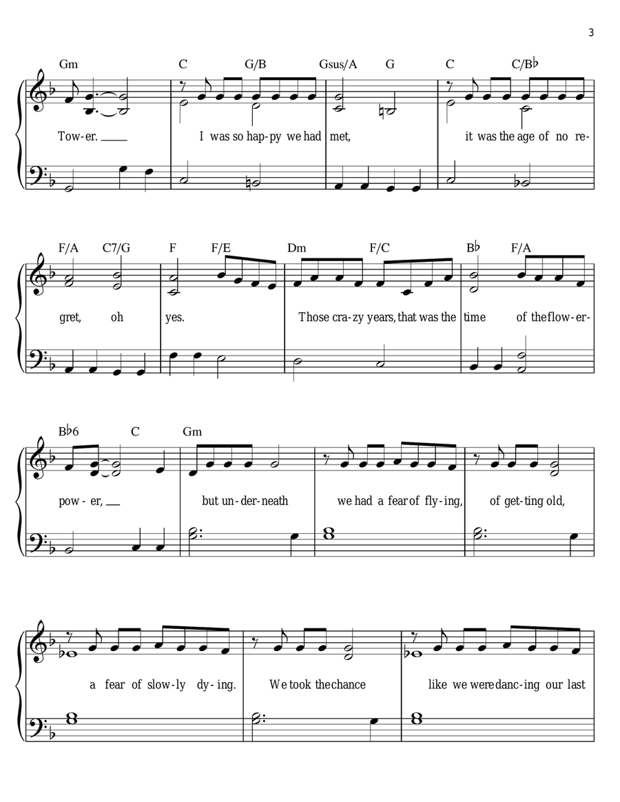 Our Last Summer Easy Piano scores gallery preview page 3