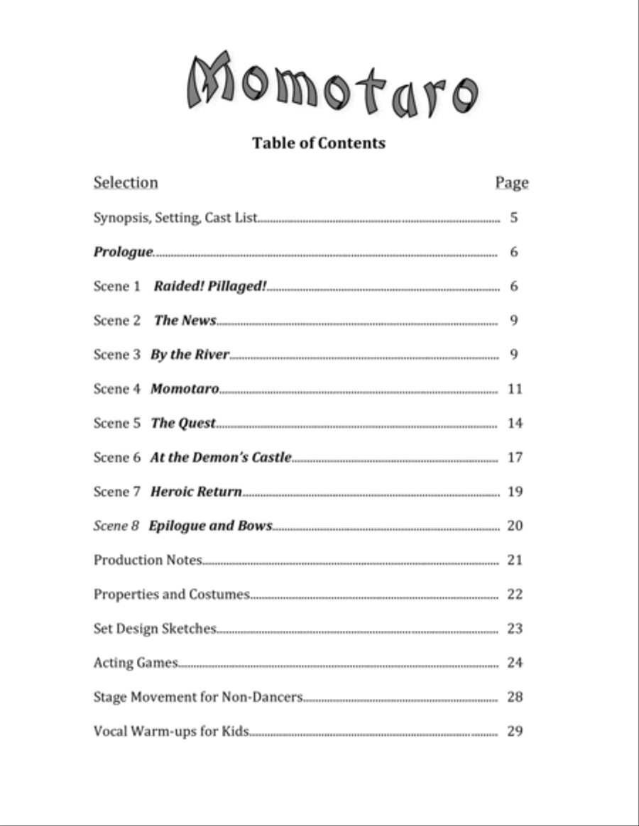 Momotaro - Director's Script Small Ensemble scores gallery preview page 2