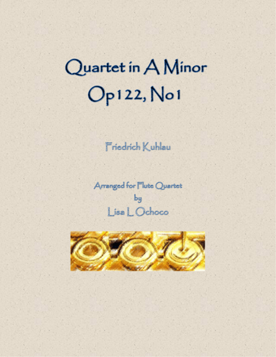 Quartet in A Minor Op122 No1 for Flute Quartet Flute Quartet scores gallery preview page 1