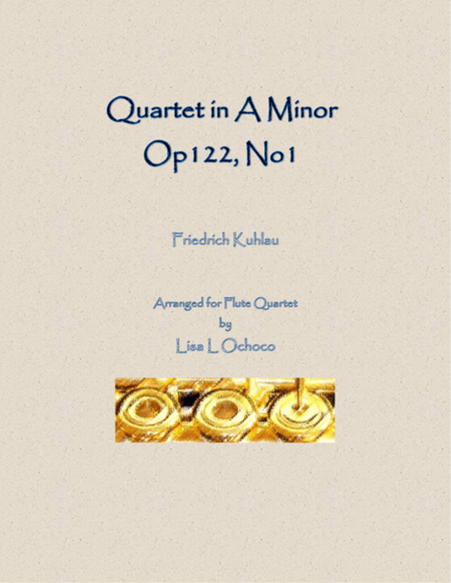 Quartet in A Minor Op122 No1 for Flute Quartet image number null