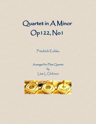 Book cover for Quartet in A Minor Op122 No1 for Flute Quartet