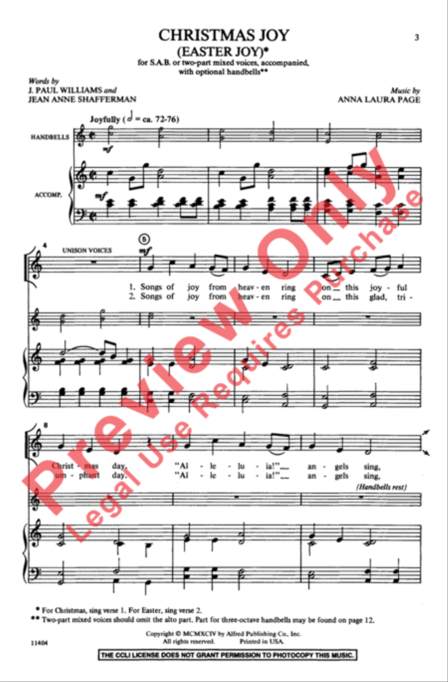 Christmas Joy (Easter Joy) 3-Part scores gallery preview page 3