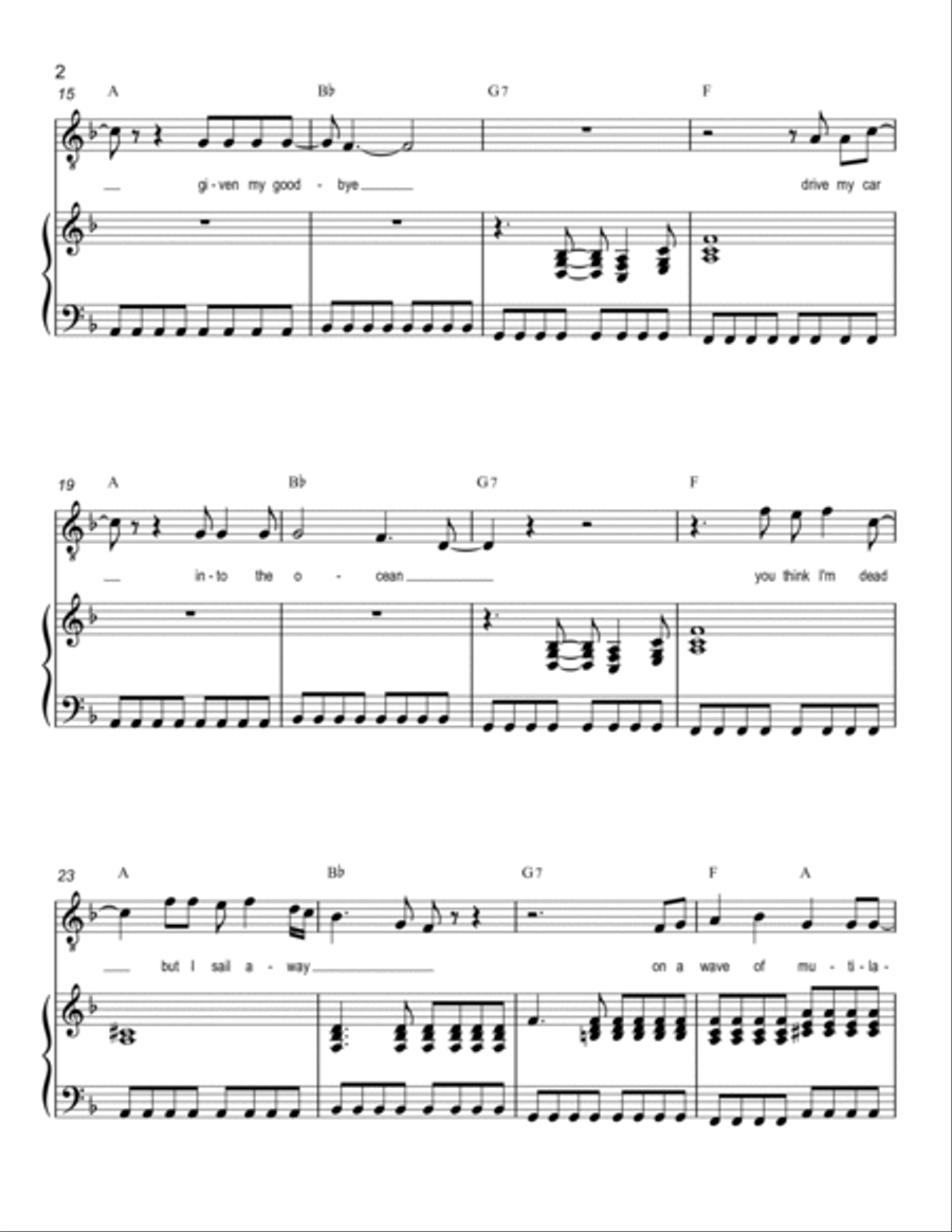 Wave of Mutilation Wave of Mutilation Voice scores gallery preview page 2