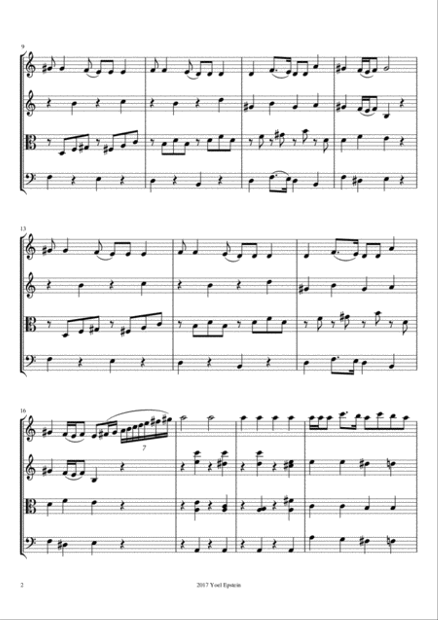 The Jewish Wedding Album for string quartet String Quartet scores gallery preview page 5