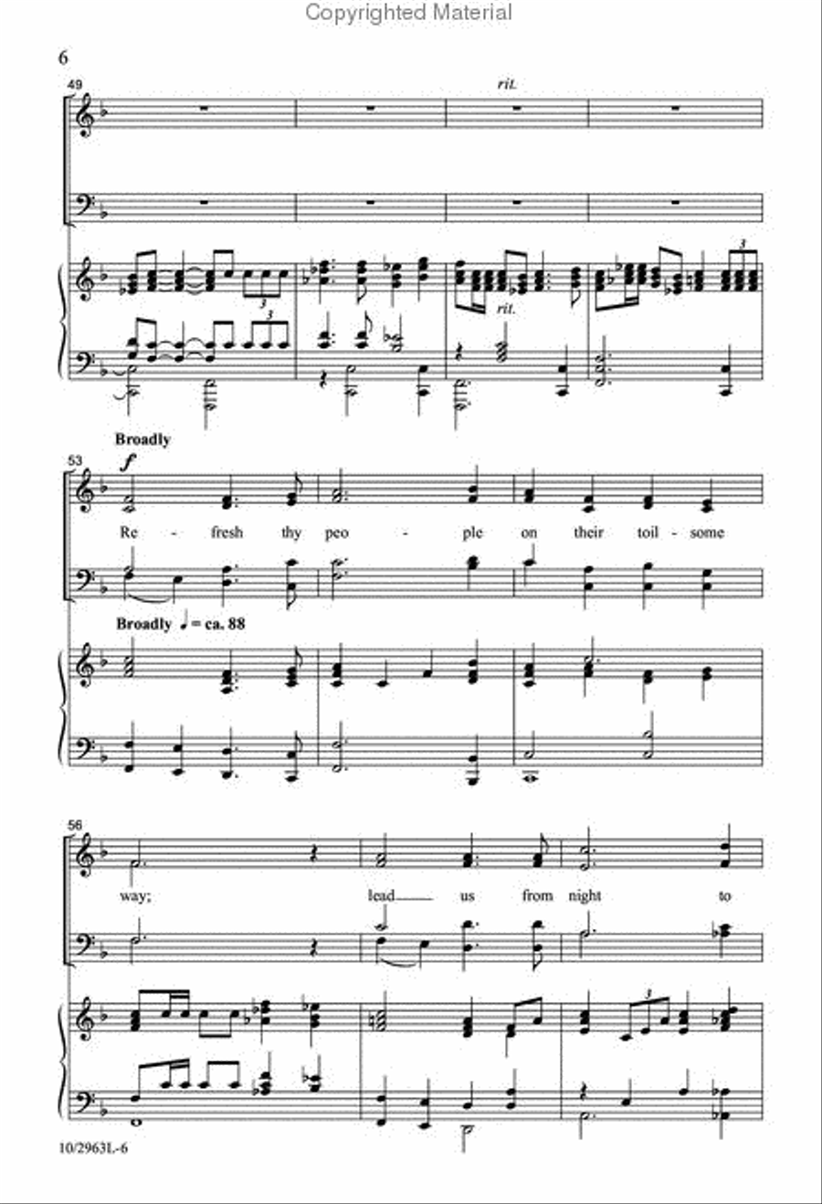 God of the Ages Whose Almighty Hand 4-Part scores gallery preview page 7