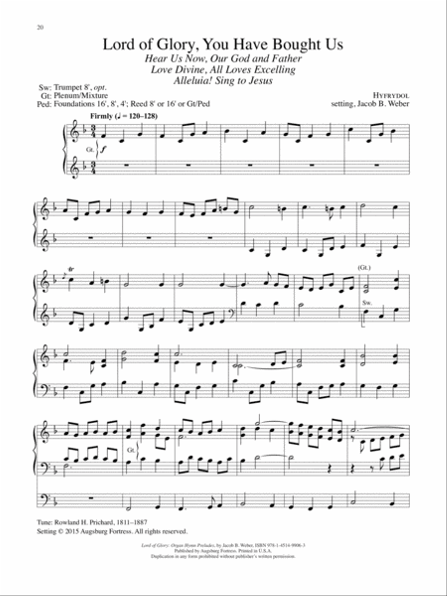 Lord of Glory: Organ Hymn Preludes Organ Solo scores gallery preview page 9
