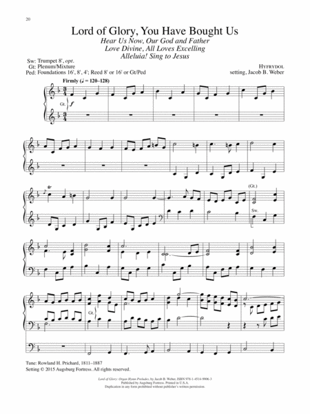 Lord of Glory: Organ Hymn Preludes