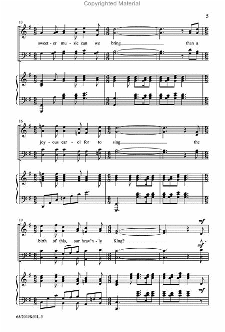 What Sweeter Music - SATB Score with Performance CD 4-Part scores gallery preview page 3