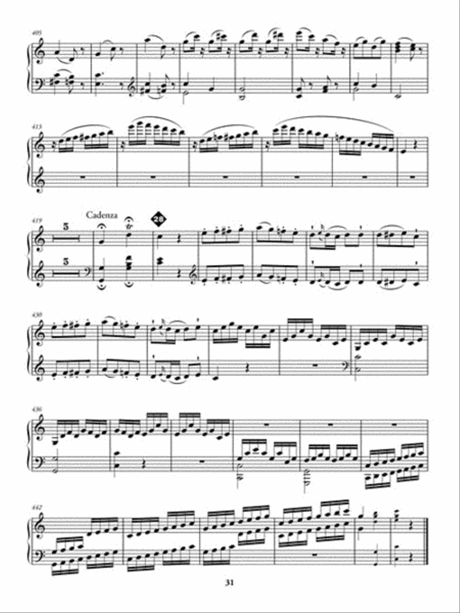 Mozart: Piano Concerto in C Major, K467 Piano Solo scores gallery preview page 4