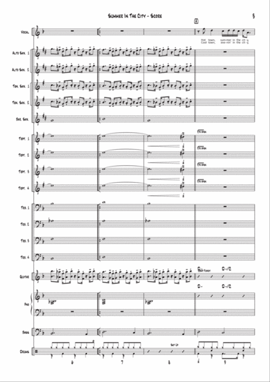 Summer In The City Jazz Ensemble scores gallery preview page 3