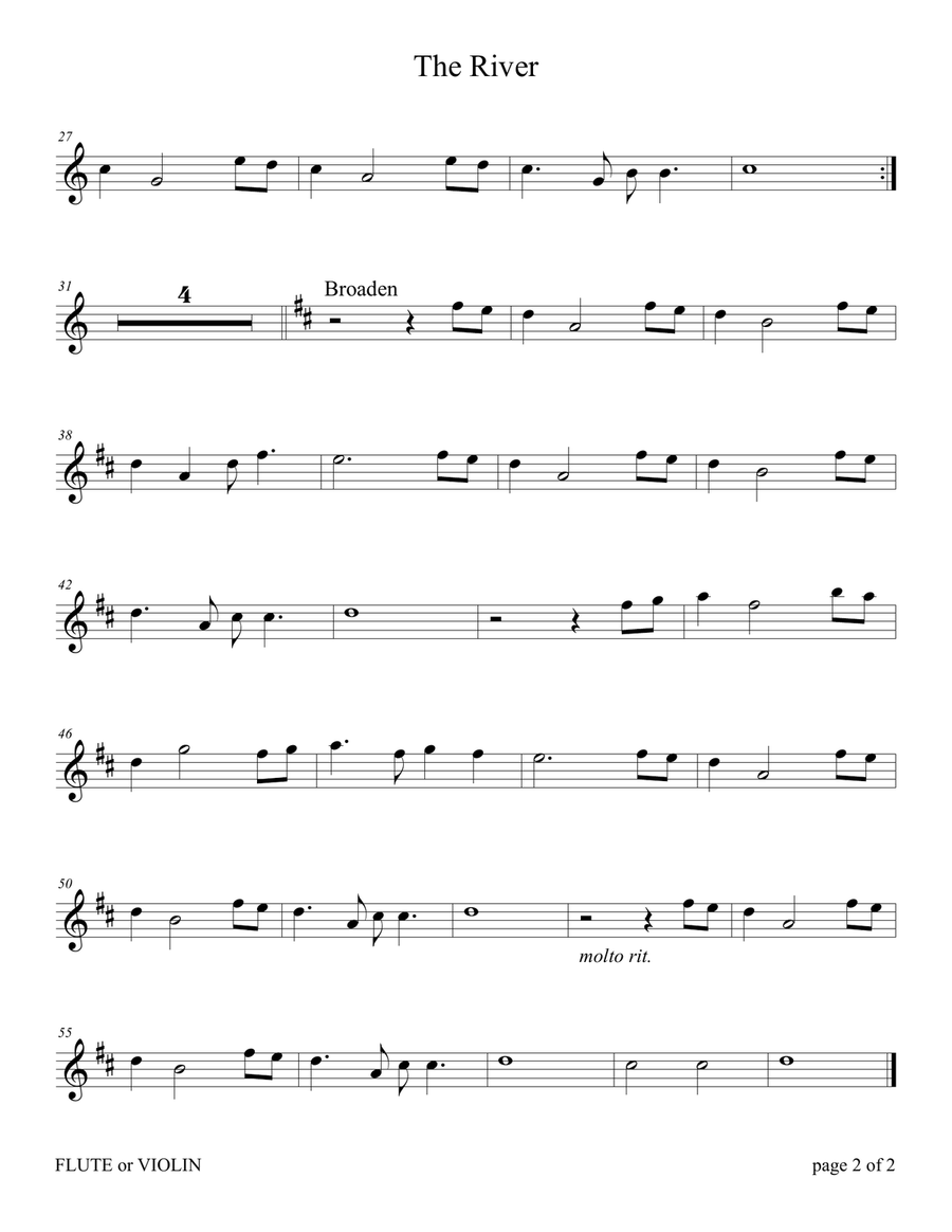 The River Violin Solo scores gallery preview page 2