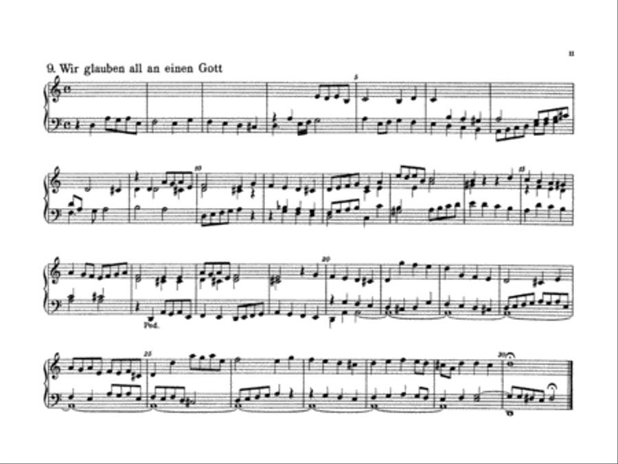 Bach: Forty-four Organ Chorales Organ scores gallery preview page 1