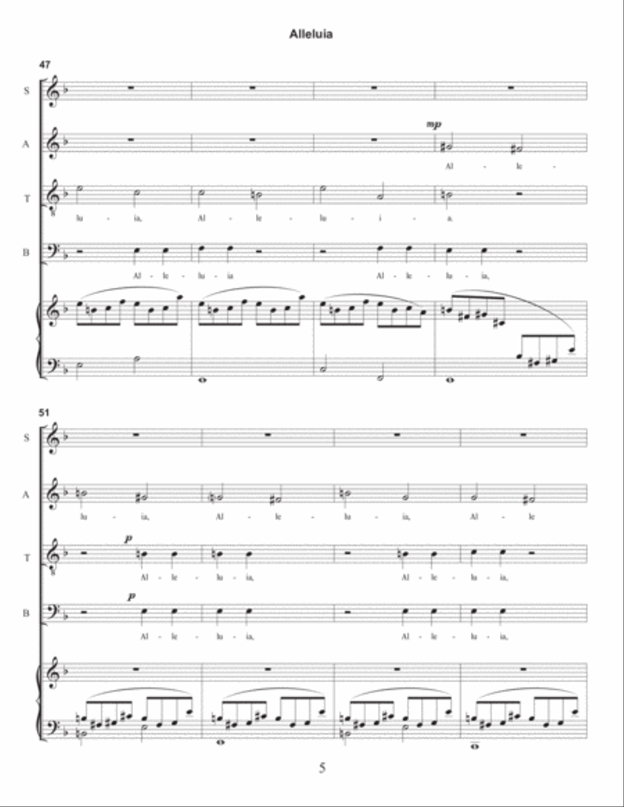 Alleluia 4-Part scores gallery preview page 5