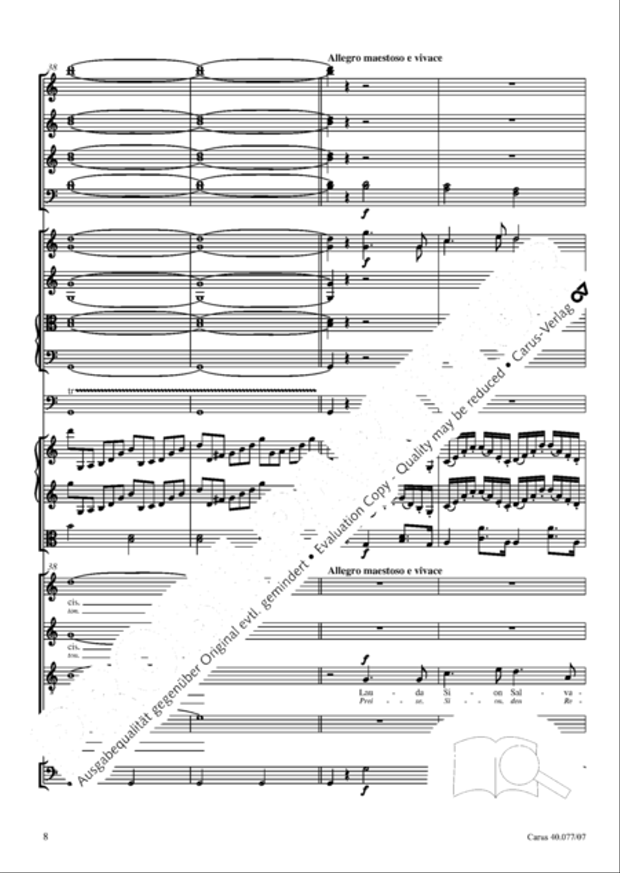 Lauda Sion 4-Part scores gallery preview page 21