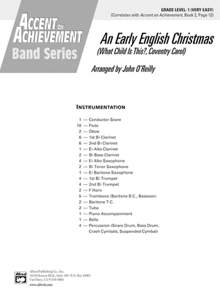 Early English Christmas: Score