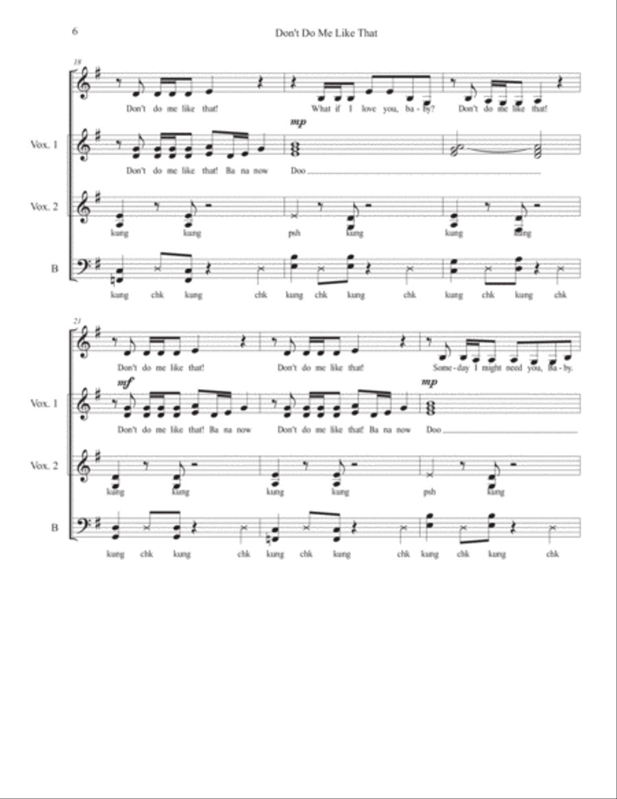 Don't Do Me Like That 4-Part scores gallery preview page 6