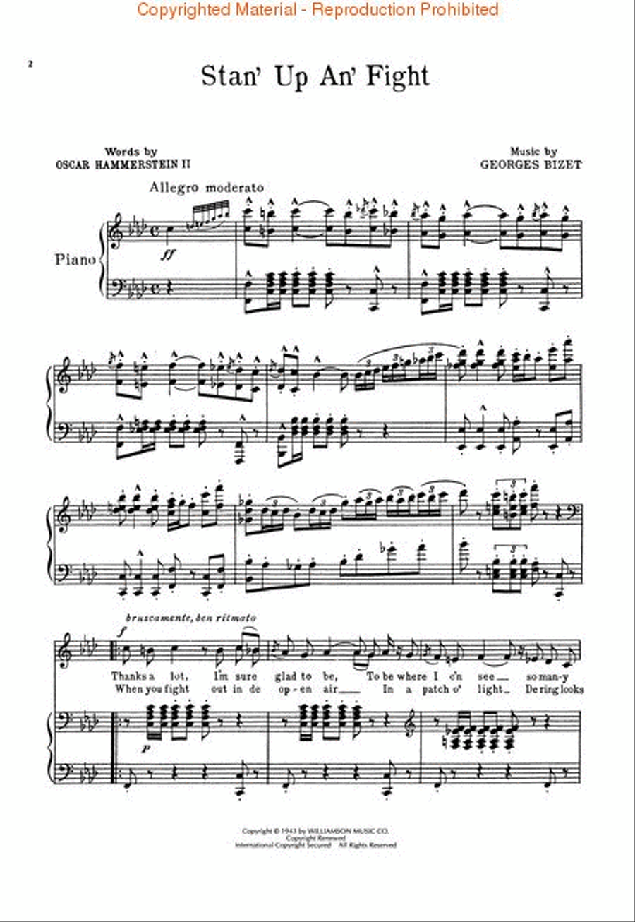 Carmen Jones Piano, Vocal, Guitar scores gallery preview page 2
