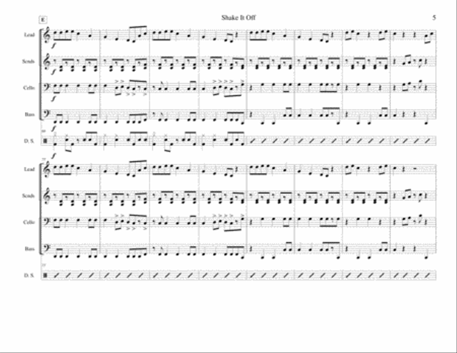 Shake It Off Large Ensemble scores gallery preview page 5
