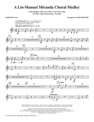 A Lin-Manuel Miranda Choral Medley (arr. Mark Brymer) - Baritone Sax