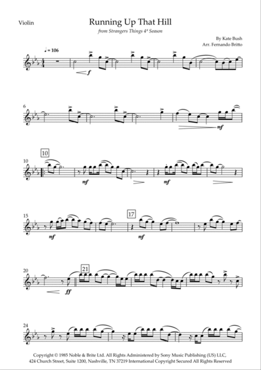 Running Up That Hill String Duet scores gallery preview page 4