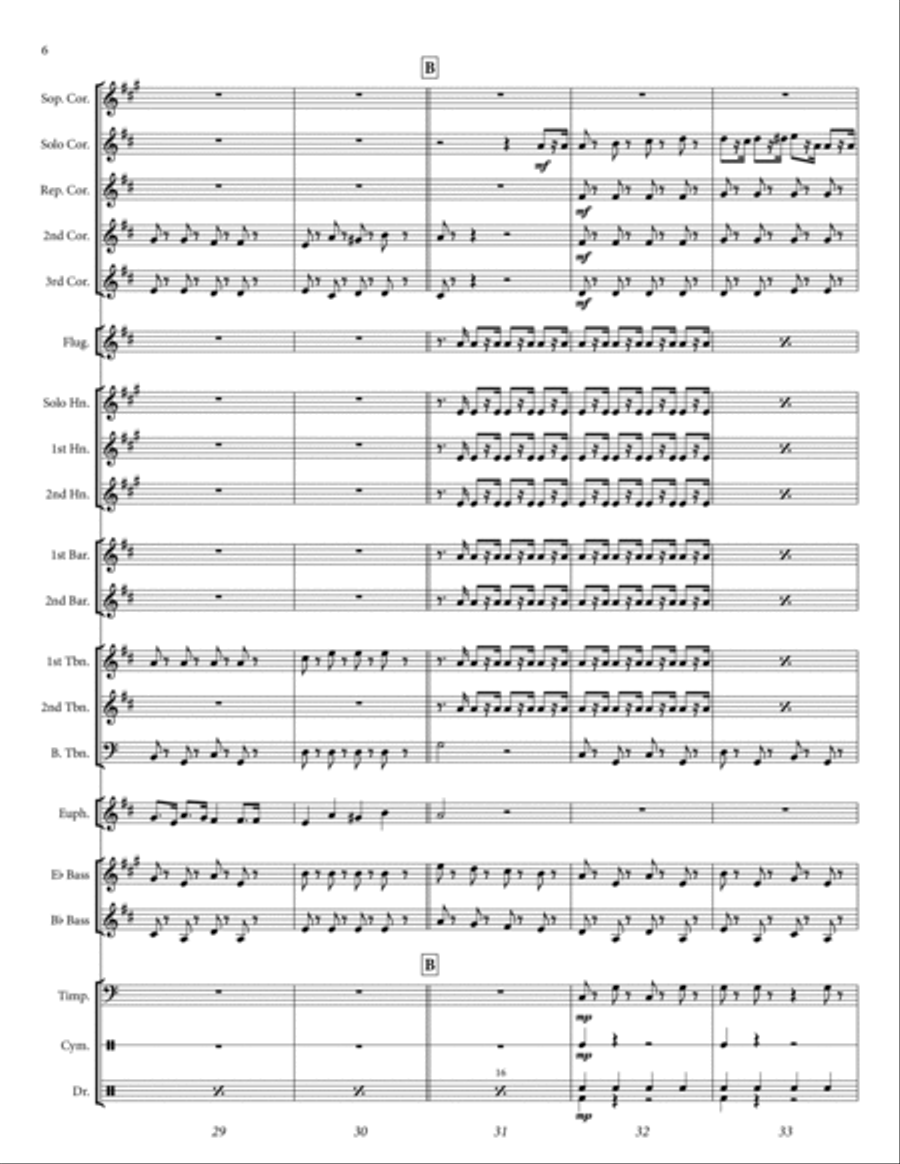When The Foeman Bares His Steel (from Pirates of Penzance) Brass Band scores gallery preview page 7