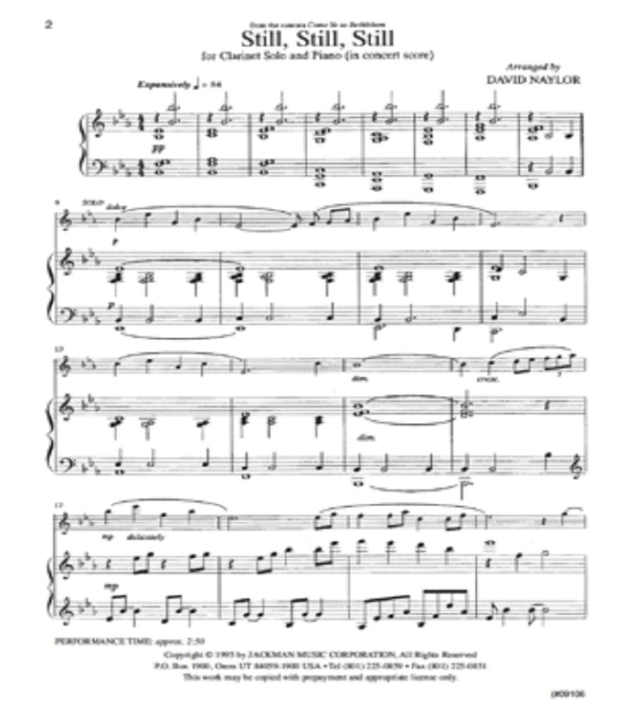 Still Still Still - Clarinet Solo - Naylor Clarinet Solo scores gallery preview page 2