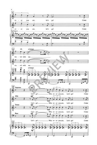 Come Travel with Me - SATB image number null