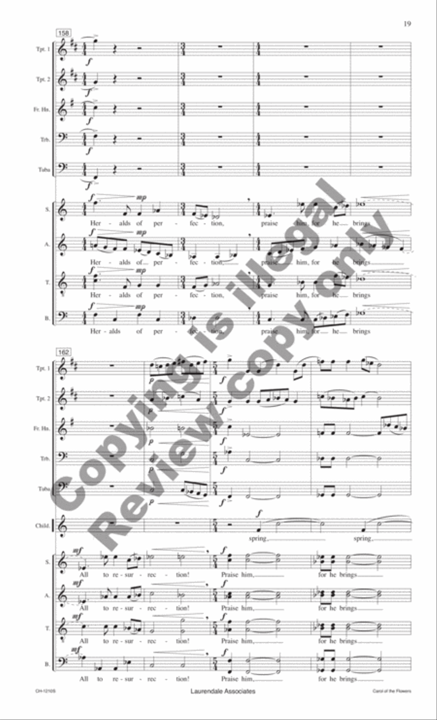 Carol of the Flowers (Full Score) Choir scores gallery preview page 11