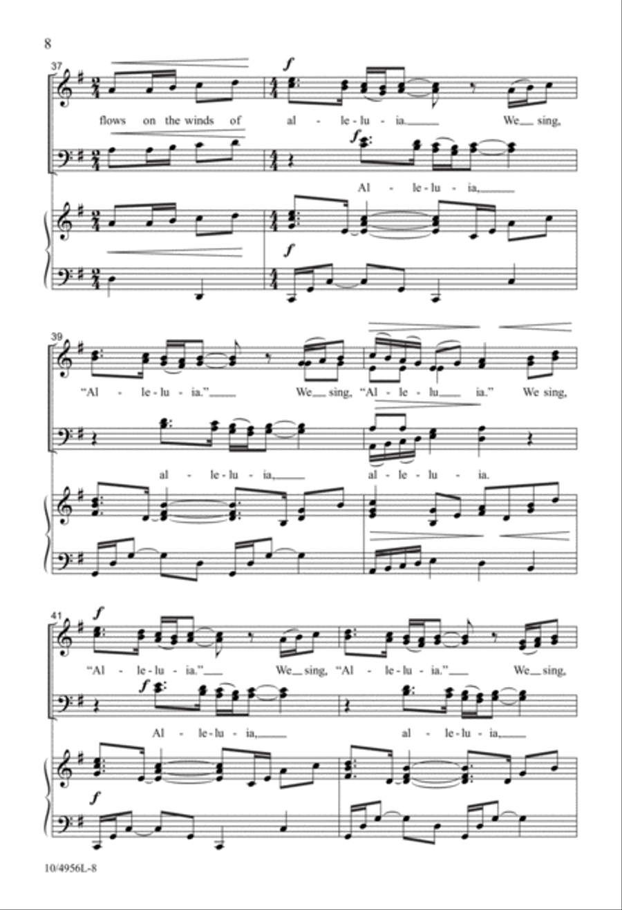 Winds of Alleluia 4-Part scores gallery preview page 8