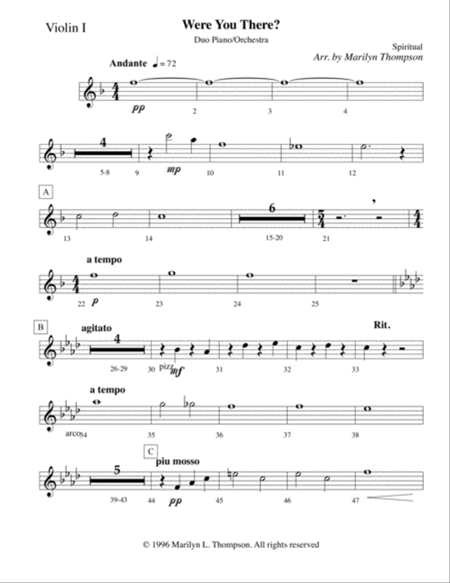 Were You There--Parts Were You There--Parts Percussion Ensemble scores gallery preview page 4