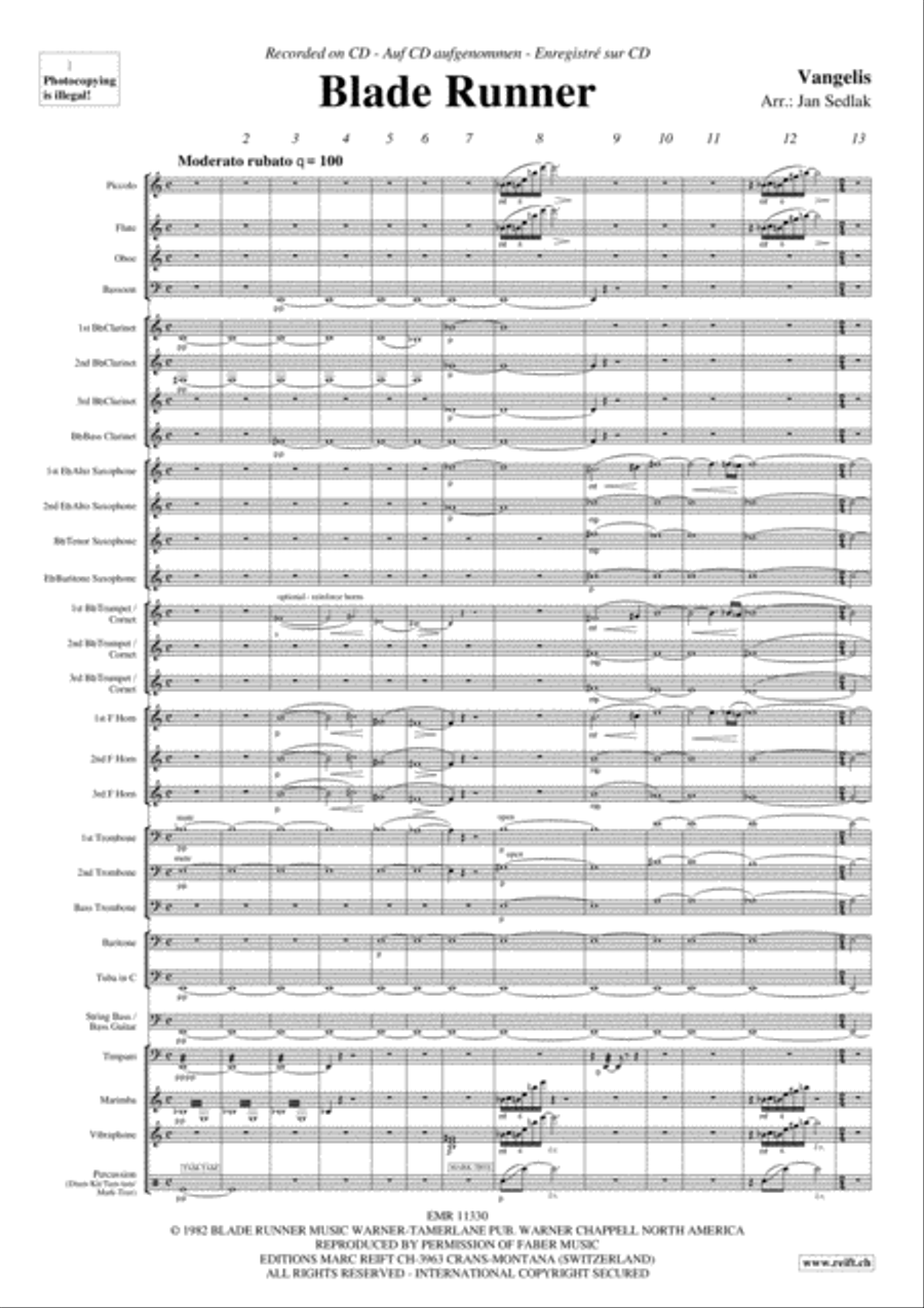 Blade Runner Concert Band scores gallery preview page 4