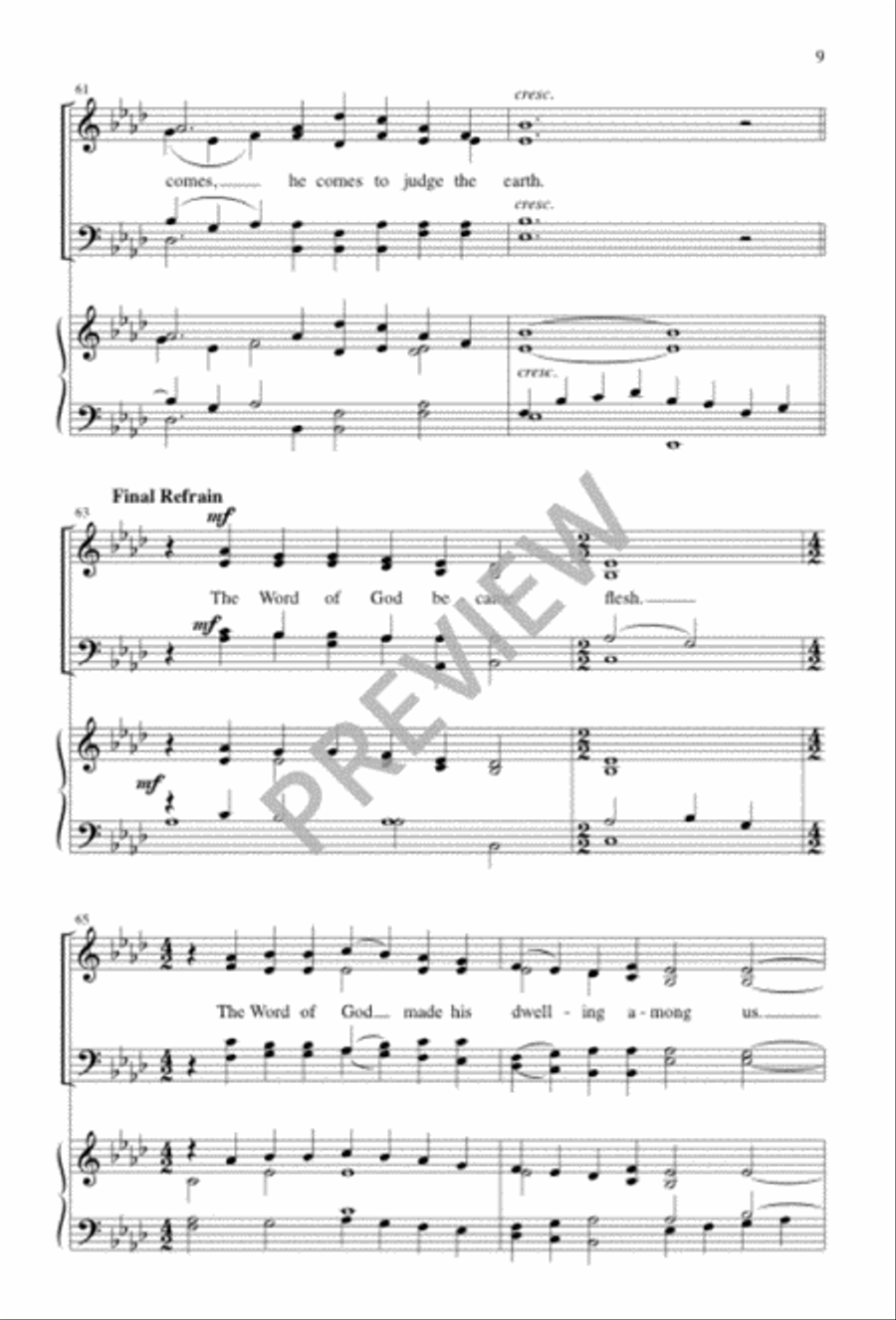 The Word of God Became Flesh 4-Part scores gallery preview page 10