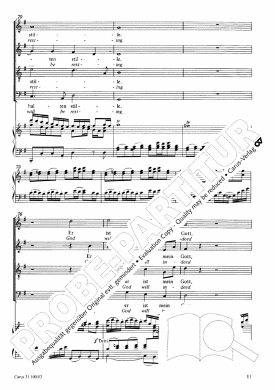 Whatever God ordains is right (Was Gott tut, das ist wohlgetan) 4-Part scores gallery preview page 12