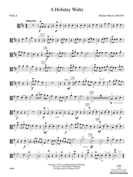 A Holiday Waltz: Viola