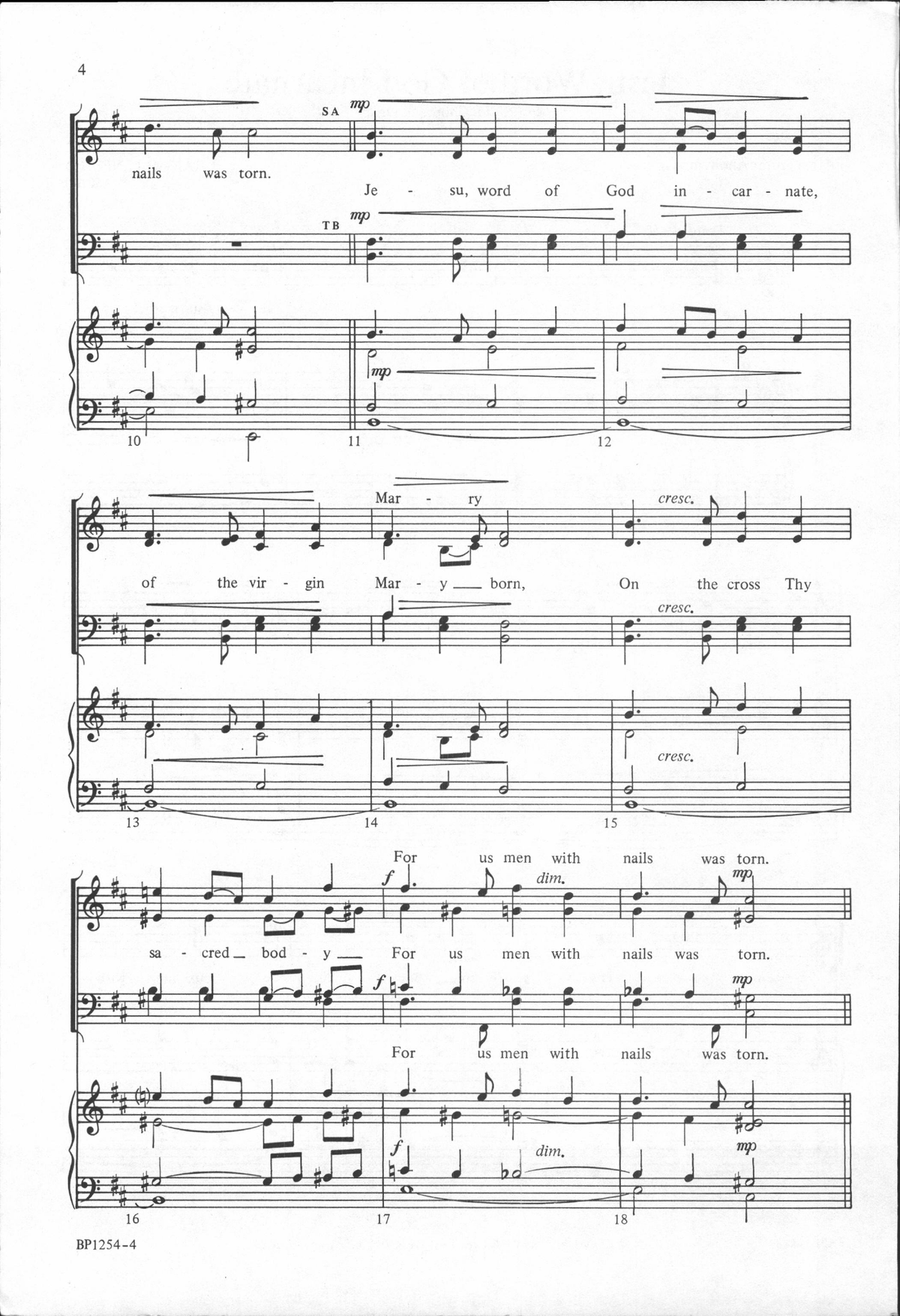 Jesu, Word of God Incarnate 4-Part scores gallery preview page 3