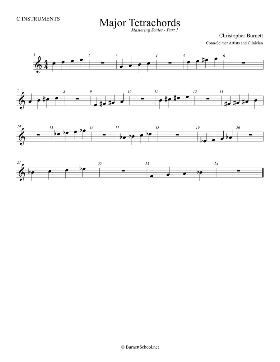 Major Tetrachords for Band - Mastering Scales - Part 1 Jazz Ensemble scores gallery preview page 3