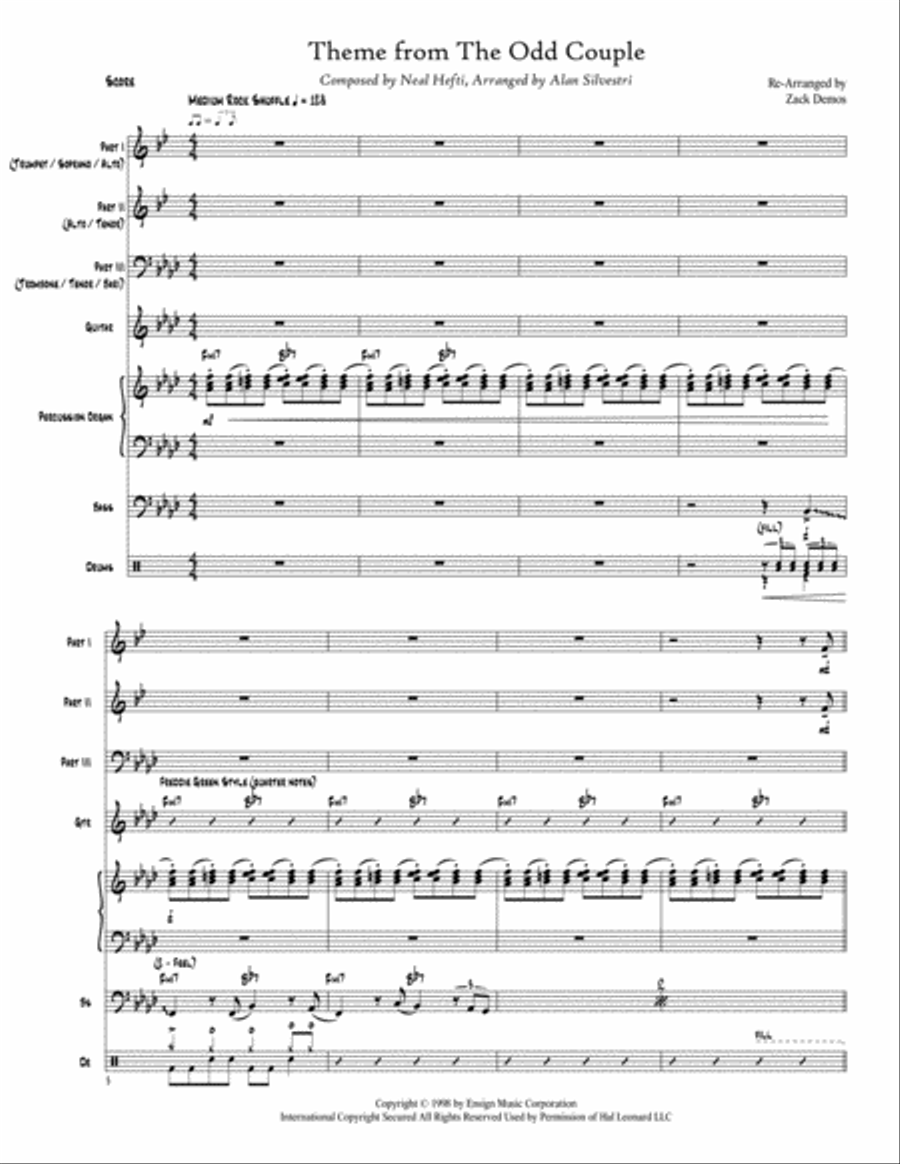 Theme From Neil Simon's The Odd Couple II from Neil Simon's THE ODD COUPLE II Jazz Ensemble scores gallery preview page 2