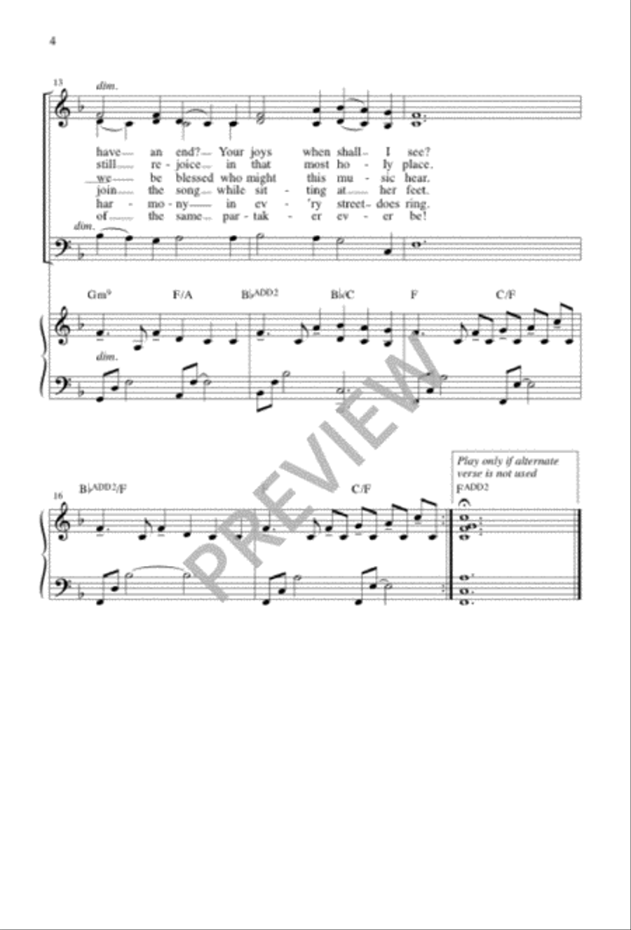 Jerusalem, My Happy Home 3-Part scores gallery preview page 5