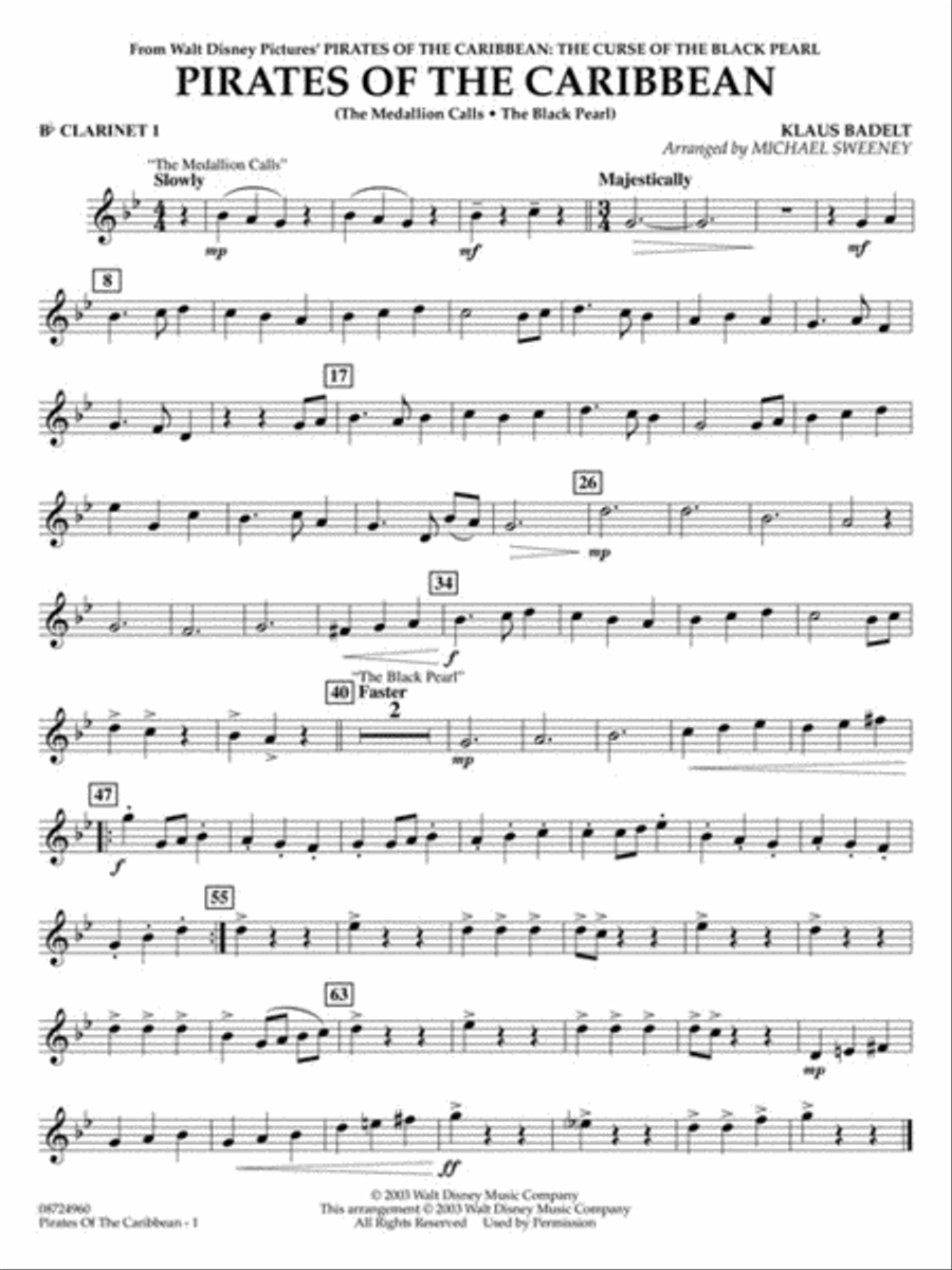 Pirates of the Caribbean Pirates of the Caribbean Concert Band scores gallery preview page 6