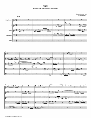 Fugue 01 from Well-Tempered Clavier, Book 2 (Conical Brass Quintet)