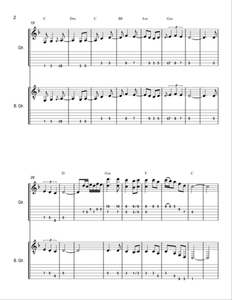 Galveston Galveston Guitar Solo scores gallery preview page 2